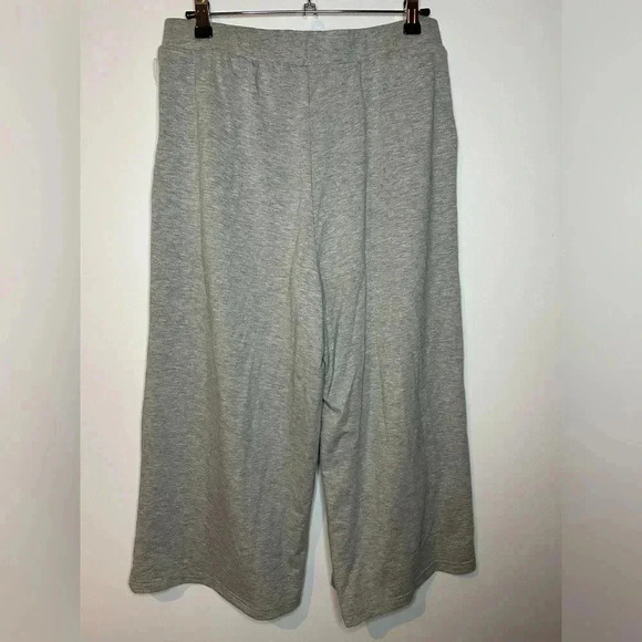 Women’s Rae Dunn Gray Chino Stretchy Waist Ankle Bermuda Pants With Pockets LG - Picture 2 of 4